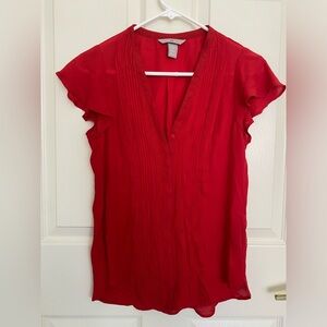 Short sleeve flowy dress shirt H&M